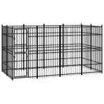 Outdoor Dog Kennel Steel 7.37 m²