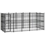 Outdoor Dog Kennel Steel 9.22 m²