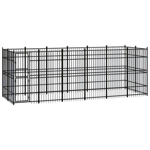 Outdoor Dog Kennel Steel 11.06 m²