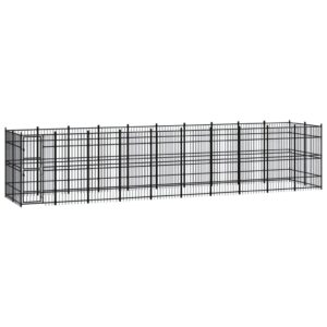 Outdoor Dog Kennel Steel 18.43 m²