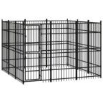 Outdoor Dog Kennel Steel 8.29 m²