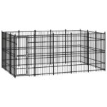 Outdoor Dog Kennel Steel 13.82 m²