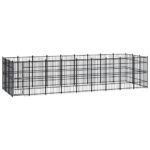 Outdoor Dog Kennel Steel 24.88 m²