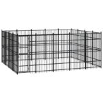 Outdoor Dog Kennel Steel 18.43 m²