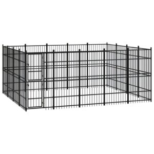 Outdoor Dog Kennel Steel 18.43 m²