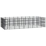 Outdoor Dog Kennel Steel 33.18 m²