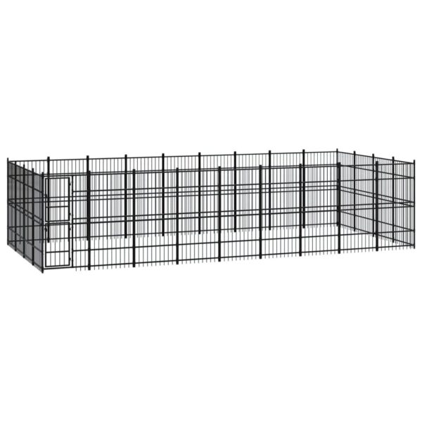 Outdoor Dog Kennel Steel 33.18 m²