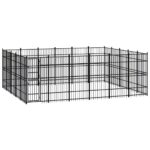 Outdoor Dog Kennel Steel 27.65 m²