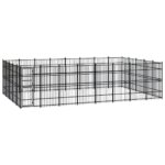 Outdoor Dog Kennel Steel 36.86 m²