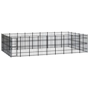 Outdoor Dog Kennel Steel 41.47 m²