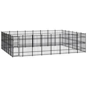 Outdoor Dog Kennel Steel 44.24 m²