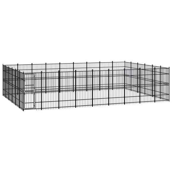 Outdoor Dog Kennel Steel 49.77 m²