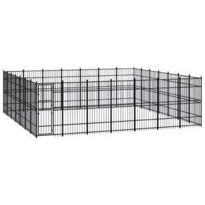 Outdoor Dog Kennel Steel 45.16 m²