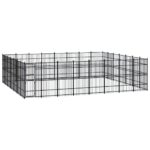 Outdoor Dog Kennel Steel 51.61 m²