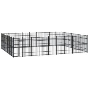 Outdoor Dog Kennel Steel 58.06 m²