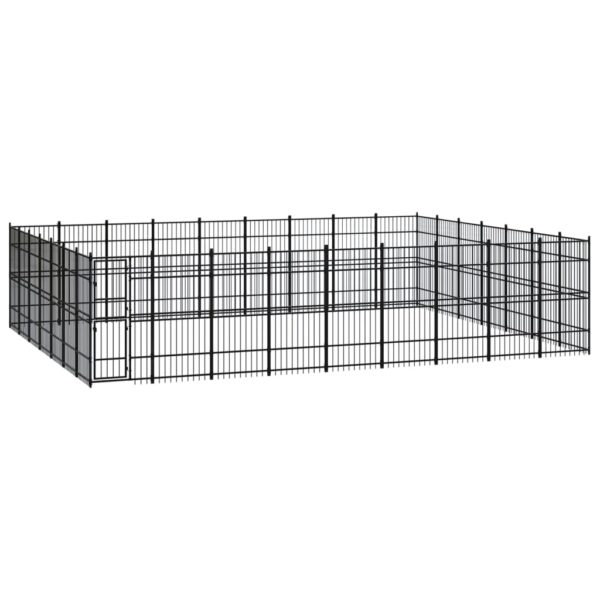 Outdoor Dog Kennel Steel 58.06 m²