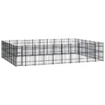 Outdoor Dog Kennel Steel 64.51 m²