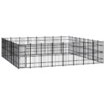 Outdoor Dog Kennel Steel 58.98 m²