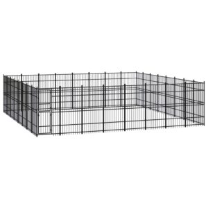 Outdoor Dog Kennel Steel 58.98 m²