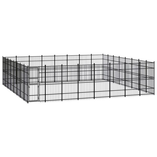 Outdoor Dog Kennel Steel 58.98 m²