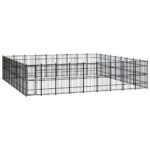 Outdoor Dog Kennel Steel 74.65 m²