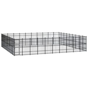 Outdoor Dog Kennel Steel 82.94 m²