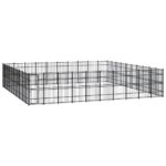 Outdoor Dog Kennel Steel 92.16 m²