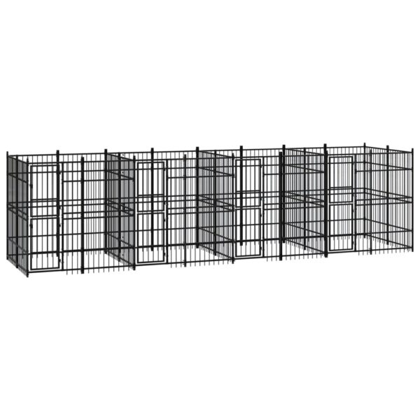 Outdoor Dog Kennel Steel 14.75 m²