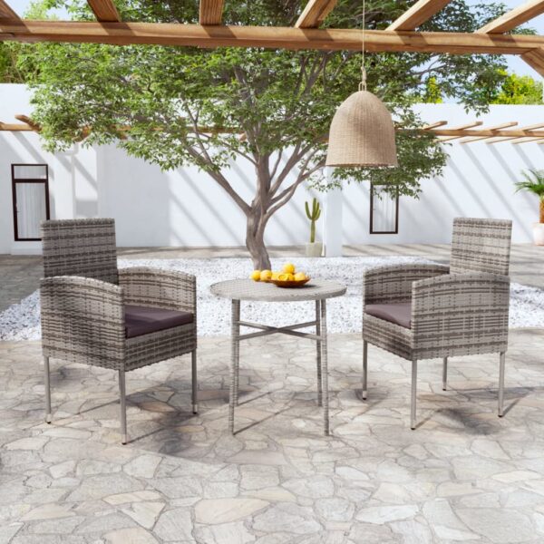 Elegant Outdoor Garden Dining Set Poly Rattan Weather Resistant with Cushions