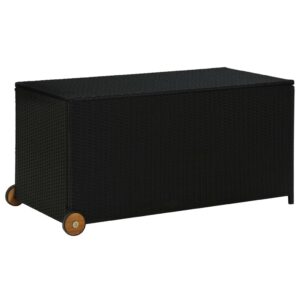 Outdoor Garden Patio Storage Box Weather-Resistant Cushion Chest Wicker Design