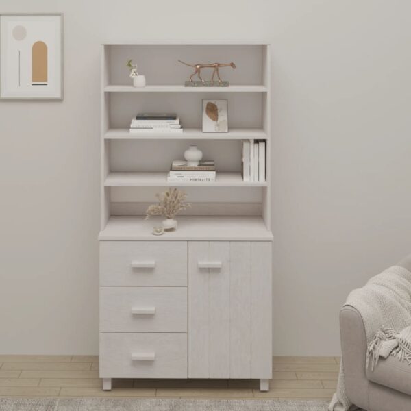 Highboard "HAMAR" Solid Wood Pine White