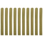 Impregnated Wooden Fence Slats Durable Rot-Resistant Garden Patio Barrier Decor