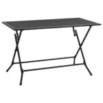 Folding Mesh Table 120x60x72 cm Steel Anthracite