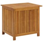 Outdoor Garden Storage Bench Wooden Chest Organizer Water-Resistant Oil Finish