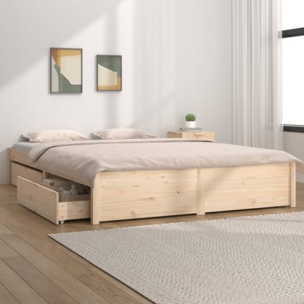 Bed Frame with Drawers 183x203 cm King Size