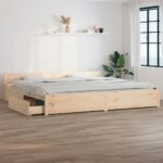 Bed Frame with Drawers 183x203 cm King Size