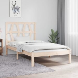 Bed Frame Solid Wood Pine 92x187 cm Single Size