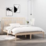 Bed Frame Solid Wood 153x203 cm Queen Size