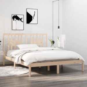 Bed Frame Solid Wood 153x203 cm Queen Size