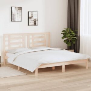 Bed Frame Solid Wood 183x203 cm King Size