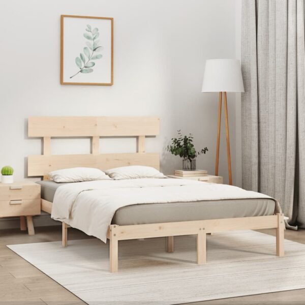 Bed Frame Solid Wood 183x203 cm King Size