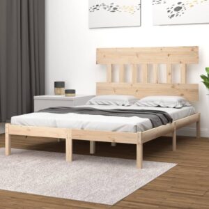 Bed Frame Solid Wood 137x187 cm Double Size