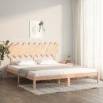 Bed Frame 183x203 cm King Size Solid Wood