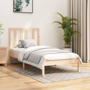 Bed Frame Solid Wood Pine 92x187 cm Single Size