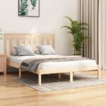 Bed Frame Solid Wood 137x187 Double Size