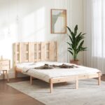 Bed Frame Solid Wood 137x187 cm Double Size