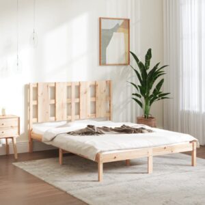 Bed Frame Solid Wood 137x187 cm Double Size