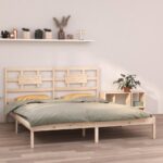 Bed Frame Solid Wood 183x203 cm King Size