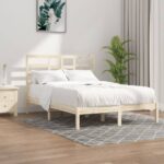 Bed Frame Solid Wood 137x187 cm Double Size