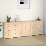 Sideboard 230x35x80 cm Solid Wood Pine